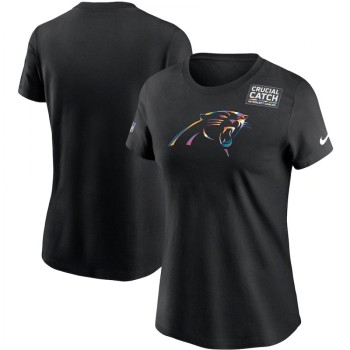 Women's Carolina Panthers 2020 Black Sideline Crucial Catch Performance T-Shirt (Run Small) Women's Carolina Panthers 2020 Black Sideline Crucial Catch Performance T-Shirt (Run Small)