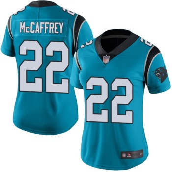 Women's Carolina Panthers #22 Christian McCaffrey Blue Vapor Untouchable Limited Jersey(Run Small) Women's Carolina Panthers #22 Christian McCaffrey Blue Vapor Untouchable Limited Jersey(Run Small)