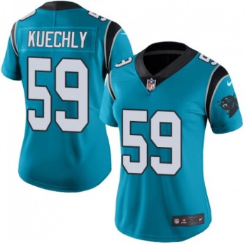 Women's Carolina Panthers #59 Luke Kuechly Blue Vapor Untouchable Limited Stitched NFL Jersey(Run Small) Women's Carolina Panthers #59 Luke Kuechly Blue Vapor Untouchable Limited Stitched NFL Jersey(Run Small)