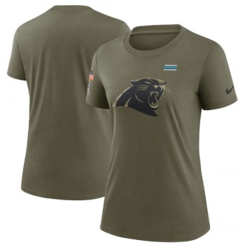 Women's Carolina Panthers Olive 2021 Salute To Service T-Shirt (Run Small) Women's Carolina Panthers Olive 2021 Salute To Service T-Shirt (Run Small)