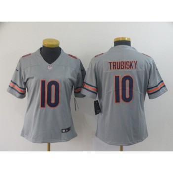Women's Chicago Bears #10 Mitchell Trubisky 2019 Silver Inverted Legend Stitched NFL Jersey(Runs Small) Women's Chicago Bears #10 Mitchell Trubisky 2019 Silver Inverted Legend Stitched NFL Jersey(Runs Small)