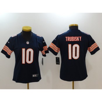 Women's Chicago Bears #10 Mitchell Trubisky Navy Blue Vapor Untouchable Elite Stitched NFL Jersey Women's Chicago Bears #10 Mitchell Trubisky Navy Blue Vapor Untouchable Elite Stitched NFL Jersey