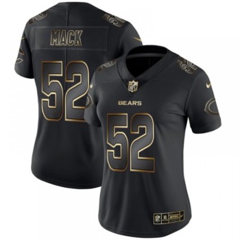 Women's Chicago Bears #52 Khalil Mack 2019 Black Gold Edition Stitched NFL Jersey(Run Smal) Women's Chicago Bears #52 Khalil Mack 2019 Black Gold Edition Stitched NFL Jersey(Run Smal)