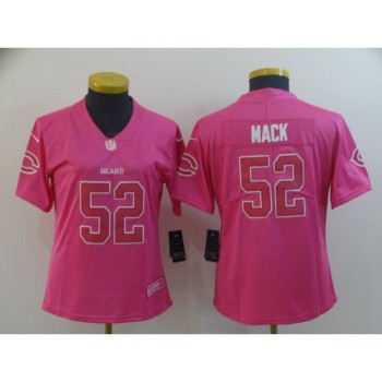 Women's Chicago Bears #52 Khalil Mack Pink Vapor Untouchable Limited Stitched NFL Jersey Women's Chicago Bears #52 Khalil Mack Pink Vapor Untouchable Limited Stitched NFL Jersey