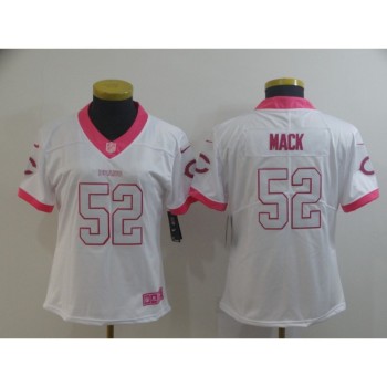 Women's Chicago Bears #52 Khalil Mack White/Pink Vapor Untouchable Limited Stitched NFL Jersey(Run Small) Women's Chicago Bears #52 Khalil Mack White/Pink Vapor Untouchable Limited Stitched NFL Jersey(Run Small)