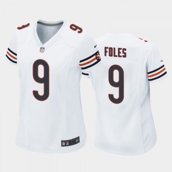 Women's Chicago Bears #9 Nick Foles White Stitched Jersey(Run Small) Women's Chicago Bears #9 Nick Foles White Stitched Jersey(Run Small)