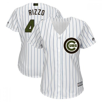 Women's Chicago Cubs #44 Anthony Rizzo White 2018 Memorial Day Cool Base Stitched MLB Jersey Women's Chicago Cubs #44 Anthony Rizzo White 2018 Memorial Day Cool Base Stitched MLB Jersey