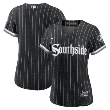 Women's Chicago White Sox Blank 2021 Black Connect city Stitched MLB Jersey Women's Chicago White Sox Blank 2021 Black Connect city Stitched MLB Jersey