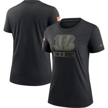 Women's Cincinnati Bengals 2020 Black Salute To Service Performance T-Shirt (Run Small) Women's Cincinnati Bengals 2020 Black Salute To Service Performance T-Shirt (Run Small)