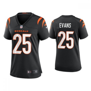 Women's Cincinnati Bengals #25 Chris Evans 2021 New Black Vapor Limited Stitched Jersey(Run Small) Women's Cincinnati Bengals #25 Chris Evans 2021 New Black Vapor Limited Stitched Jersey(Run Small)