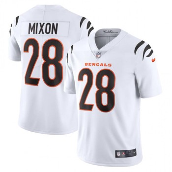 Women's Cincinnati Bengals #28 Joe Mixon 2021 White Vapor Limited Stitched Jersey(Run Small) Women's Cincinnati Bengals #28 Joe Mixon 2021 White Vapor Limited Stitched Jersey(Run Small)
