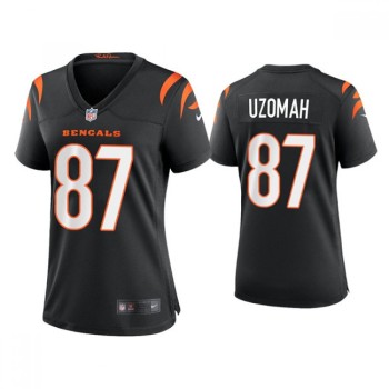Women's Cincinnati Bengals #87 C.J. Uzomah 2021 New Black Vapor Limited Stitched Jersey(Run Small) Women's Cincinnati Bengals #87 C.J. Uzomah 2021 New Black Vapor Limited Stitched Jersey(Run Small)
