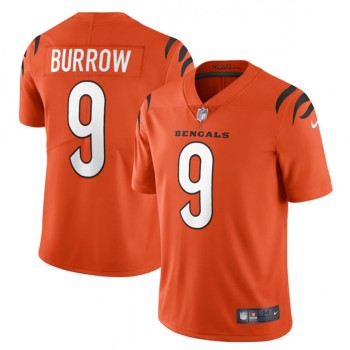 Women's Cincinnati Bengals #9 Joe Burrow 2021 New Orange Vapor Limited Stitched Jersey(Run Small) Women's Cincinnati Bengals #9 Joe Burrow 2021 New Orange Vapor Limited Stitched Jersey(Run Small)
