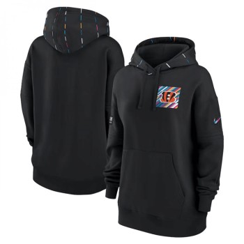 Women's Cincinnati Bengals Black 2023 Crucial Catch Club Pullover Hoodie(Run Small) Women's Cincinnati Bengals Black 2023 Crucial Catch Club Pullover Hoodie(Run Small)