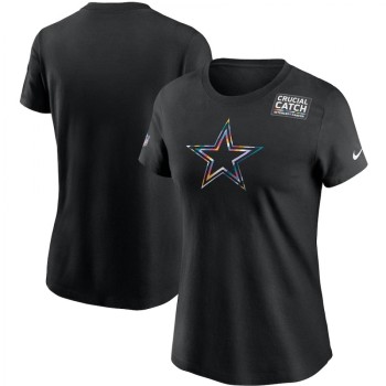 Women's Dallas Cowboys 2020 Black Sideline Crucial Catch Performance T-Shirt (Run Small) Women's Dallas Cowboys 2020 Black Sideline Crucial Catch Performance T-Shirt (Run Small)
