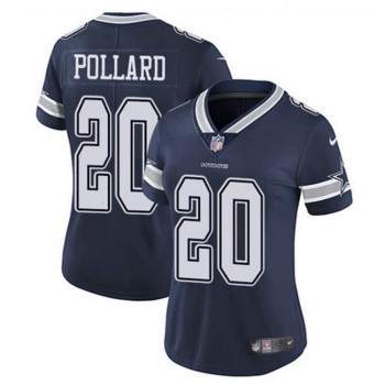 Women's Dallas Cowboys #20 Tony Pollard Navy Vapor Untouchable Limited Stitched Football Jersey(Run Small