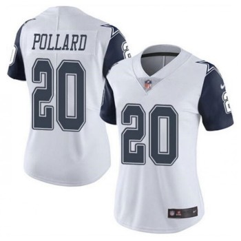 Women's Dallas Cowboys #20 Tony Pollard White Navy Vapor Untouchable Limited Stitched Football Jersey(Run Small Women's Dallas Cowboys #20 Tony Pollard White Navy Vapor Untouchable Limited Stitched Football Jersey(Run Small