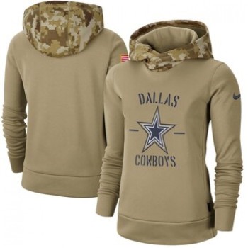 Women's Dallas Cowboys Khaki 2019 Salute to Service Therma Pullover Hoodie(Run Small) Women's Dallas Cowboys Khaki 2019 Salute to Service Therma Pullover Hoodie(Run Small)