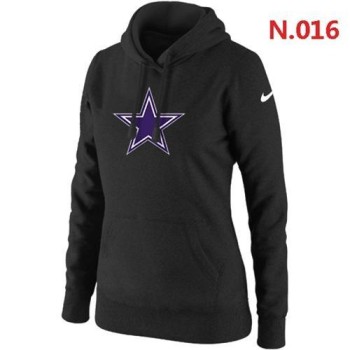 Women's Dallas Cowboys Logo Pullover Hoodie Black Women's Dallas Cowboys Logo Pullover Hoodie Black