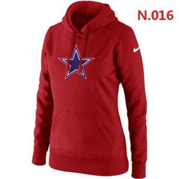 Women's Dallas Cowboys Logo Pullover Hoodie Red Women's Dallas Cowboys Logo Pullover Hoodie Red
