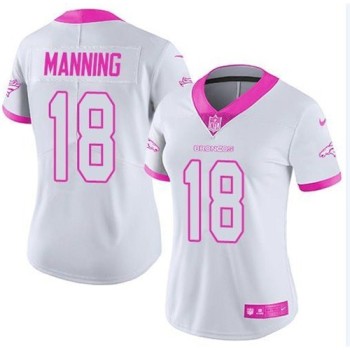 Women's Denver Broncos #18 Peyton Manning White Limited Stitched NFL Jersey(Run Small) Women's Denver Broncos #18 Peyton Manning White Limited Stitched NFL Jersey(Run Small)