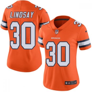 Women's Denver Broncos #30 Phillip Lindsay Orange Color Rush Limited Stitched NFL Jersey(Run Small) Women's Denver Broncos #30 Phillip Lindsay Orange Color Rush Limited Stitched NFL Jersey(Run Small)