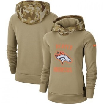 Women's Denver Broncos Khaki 2019 Salute to Service Therma Pullover Hoodie(Run Small) Women's Denver Broncos Khaki 2019 Salute to Service Therma Pullover Hoodie(Run Small)