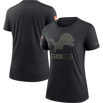 Women's Detroit Lions 2020 Black Salute To Service Performance T-Shirt (Run Small) Women's Detroit Lions 2020 Black Salute To Service Performance T-Shirt (Run Small)