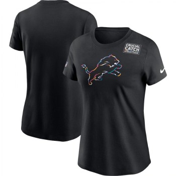 Women's Detroit Lions 2020 Black Sideline Crucial Catch Performance T-Shirt (Run Small) Women's Detroit Lions 2020 Black Sideline Crucial Catch Performance T-Shirt (Run Small)