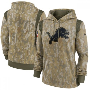 Women's Detroit Lions 2021 Camo Salute To Service Therma Performance Pullover Hoodie(Run Small) Women's Detroit Lions 2021 Camo Salute To Service Therma Performance Pullover Hoodie(Run Small)