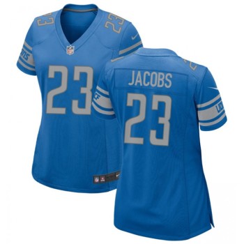 Women's Detroit Lions #23 Jerry Jacobs Blue Stitched Jersey(Run Smaller) Women's Detroit Lions #23 Jerry Jacobs Blue Stitched Jersey(Run Smaller)
