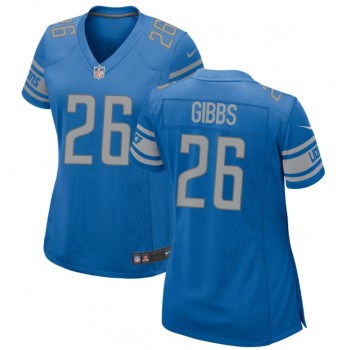 Women's Detroit Lions #26 Jahmyr Gibbs Blue 2023 Draft Stitched Jersey(Run Smaller) Women's Detroit Lions #26 Jahmyr Gibbs Blue 2023 Draft Stitched Jersey(Run Smaller)