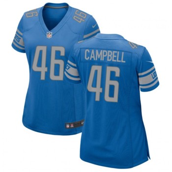 Women's Detroit Lions #46 Jack Campbell Blue 2023 Draft Stitched Jersey(Run Smaller) Women's Detroit Lions #46 Jack Campbell Blue 2023 Draft Stitched Jersey(Run Smaller)