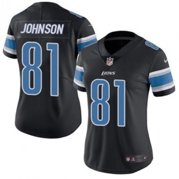 Women's Detroit Lions #81 Calvin Johnson Black Vapor Limited Stitched Football Jersey(Run Smaller) Women's Detroit Lions #81 Calvin Johnson Black Vapor Limited Stitched Football Jersey(Run Smaller)
