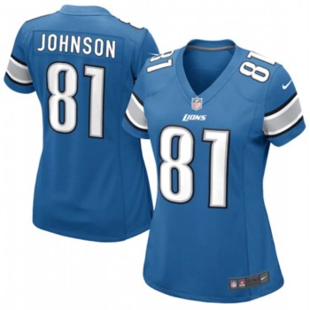 Women's Detroit Lions #81 Calvin Johnson Blue Vapor Limited Stitched Football Jersey(Run Smaller) Women's Detroit Lions #81 Calvin Johnson Blue Vapor Limited Stitched Football Jersey(Run Smaller)