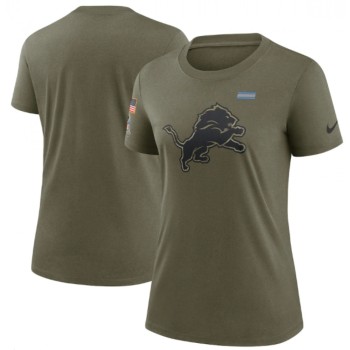 Women's Detroit Lions Olive 2021 Salute To Service T-Shirt (Run Small) Women's Detroit Lions Olive 2021 Salute To Service T-Shirt (Run Small)