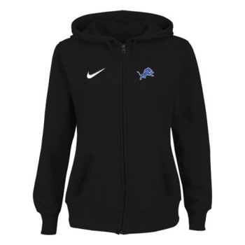 Women's Detroit Lions Stadium Rally Full Zip Hoodie Black Women's Detroit Lions Stadium Rally Full Zip Hoodie Black