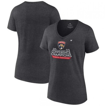 Women's Florida Panthers Heather Charcoal 2023 Eastern Conference Champions Locker Room T-Shirt Women's Florida Panthers Heather Charcoal 2023 Eastern Conference Champions Locker Room T-Shirt