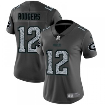 Women's Green Bay Packers #12 Aaron Rodgers 2019 Gray Fashion Static Limited Stitched NFL Jersey(Run Small) Women's Green Bay Packers #12 Aaron Rodgers 2019 Gray Fashion Static Limited Stitched NFL Jersey(Run Small)