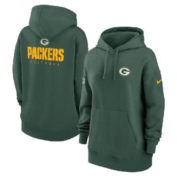 Women's Green Bay Packers Green Sideline Club Fleece Pullover Hoodie(Run Small) Women's Green Bay Packers Green Sideline Club Fleece Pullover Hoodie(Run Small)