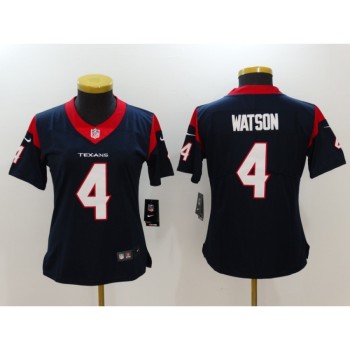 Women's Houston Texans #4 Deshaun Watson Navy Blue Team Color Vapor Untouchable Limited Stitched NFL Jersey Women's Houston Texans #4 Deshaun Watson Navy Blue Team Color Vapor Untouchable Limited Stitched NFL Jersey