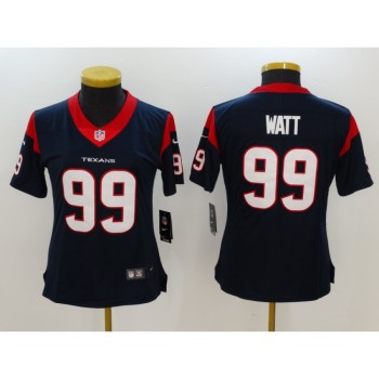 Women's Houston Texans #99 J.J. Watt Navy Vapor Untouchable Limited Stitched NFL Jersey Women's Houston Texans #99 J.J. Watt Navy Vapor Untouchable Limited Stitched NFL Jersey