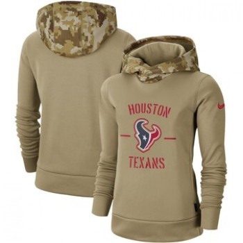 Women's Houston Texans Khaki 2019 Salute to Service Therma Pullover Hoodie(Run Small) Women's Houston Texans Khaki 2019 Salute to Service Therma Pullover Hoodie(Run Small)
