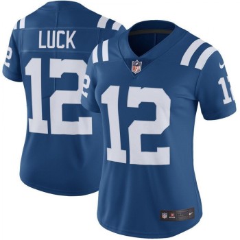 Women's Indianapolis Colts #12 Andrew Luck Blue Vapor Untouchable Limited Stitched Jersey(Run Small) Women's Indianapolis Colts #12 Andrew Luck Blue Vapor Untouchable Limited Stitched Jersey(Run Small)