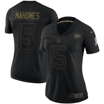 Women's Kansas City Chiefs #15 Patrick Mahomes Black Salute To Service Limited Stitched Jersey(Run Small) Women's Kansas City Chiefs #15 Patrick Mahomes Black Salute To Service Limited Stitched Jersey(Run Small)