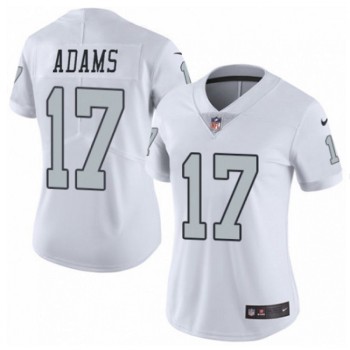 Women's Las Vegas Raiders #17 Davante Adams White Color Rush Limited Stitched Jersey(Run Small) Women's Las Vegas Raiders #17 Davante Adams White Color Rush Limited Stitched Jersey(Run Small)
