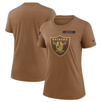 Women's Las Vegas Raiders 2023 Brown Salute To Service Legend Performance T-Shirt(Run Small) Women's Las Vegas Raiders 2023 Brown Salute To Service Legend Performance T-Shirt(Run Small)