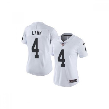 Women's Las Vegas Raiders #4 Derek Carr White Vapor Untouchable Limited Stitched Jersey(Run Small) Women's Las Vegas Raiders #4 Derek Carr White Vapor Untouchable Limited Stitched Jersey(Run Small)