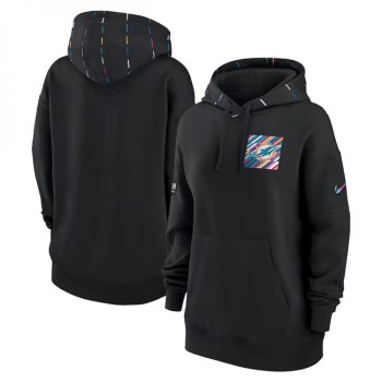 Women's Miami Dolphins Black 2023 Crucial Catch Club Pullover Hoodie(Run Small) Women's Miami Dolphins Black 2023 Crucial Catch Club Pullover Hoodie(Run Small)