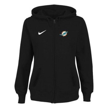 Women's Miami Dolphins Stadium Rally Full Zip Hoodie Black Women's Miami Dolphins Stadium Rally Full Zip Hoodie Black